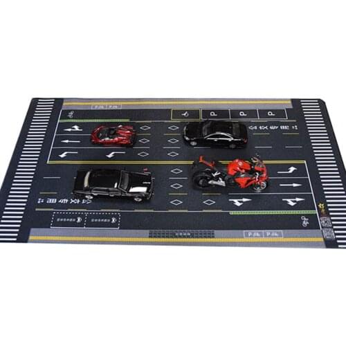 1/64 scale runway highway scene model mouse mat pad scene for mini car toy dolls display scene the car not included