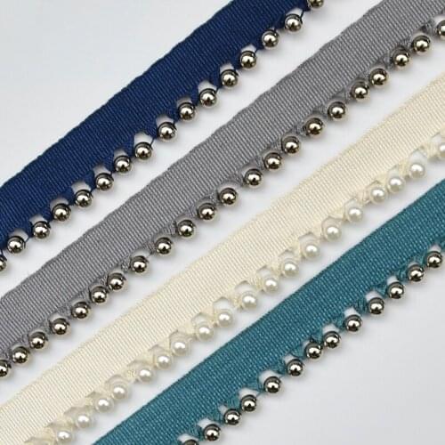 11M/Lot 3cm Wide Beads Decor Lace Trims Curtain Accessories Tassel Fringe Ribbon Belts Trim DIY Sewing For Sofa Cushion Side