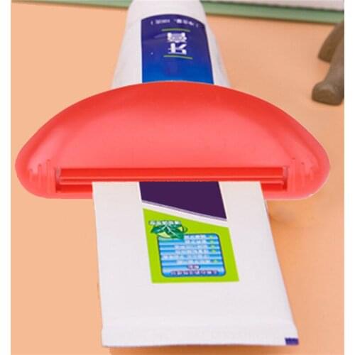 1PC Plastic Toothpaste Dispenser Cream Facial Foam Squeezer Tube Press Tool Convenient Solid Color Home Bathroom Accessories