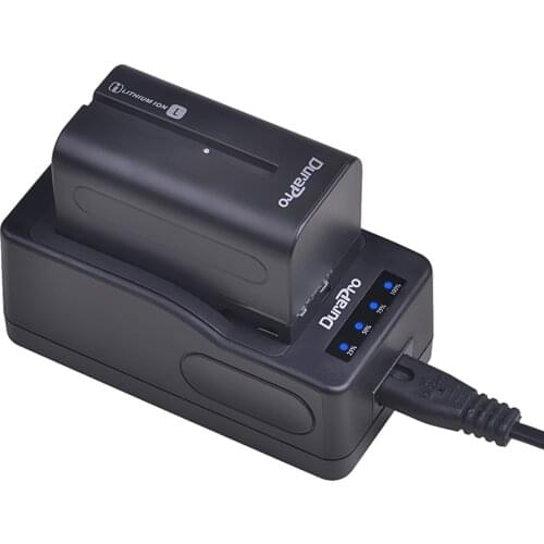 1x 7.2V 5200mAH NP-F750 NP-F770 Camera Battery + LED Fast Charger Univeral for Sony NP F970,F750,F770,F960,F550,F530,F330,F570