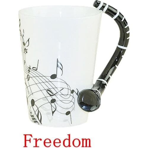 2018 new Free Shipping High Quality 70pcs/lot Music Cup Clarinet Enamel Cup Tea Cup