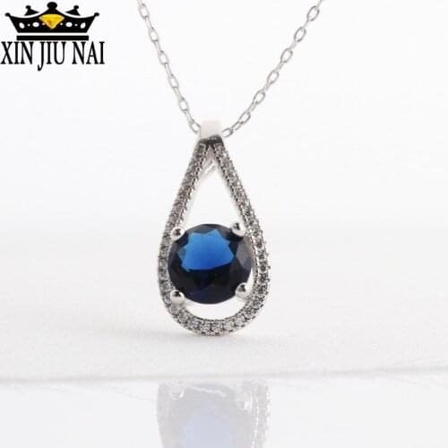 2020 hot new arrival arrives s925 sterling silver luxury drop shape 5A super sparkling zircon female money chain pendant