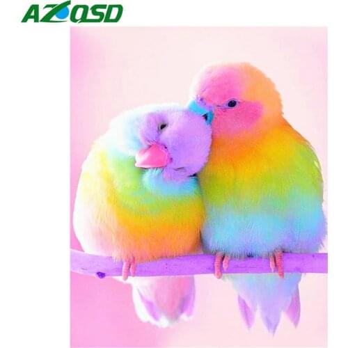 AZQSD Diamond Mosaic Full Display Rhinestones Pictures Diamond Painting Birds Animal Wall Decoration Embroidery Cross Stitch Kit
