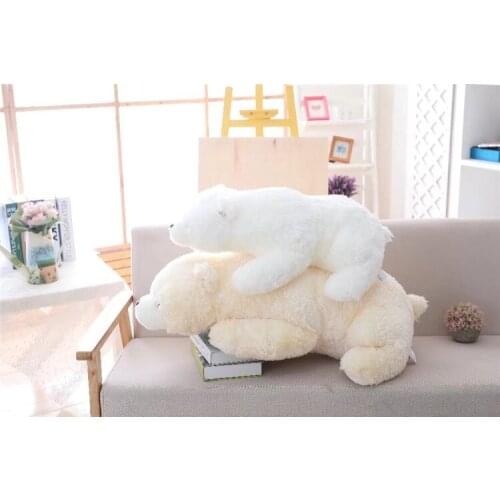 One piece lovely plush lying polar bear toy stuffed polar bear pillow doll gift about 85cm 2957