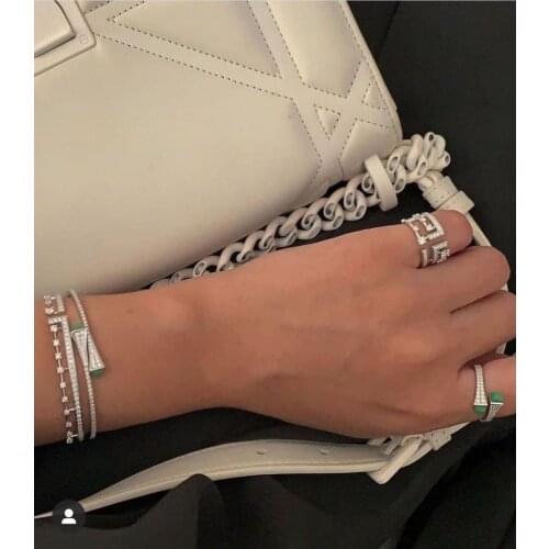 Janekelly luxury Unique African Bangle Ring Set Jewelry Sets For Women Wedding Cubic Zircon Crystal CZ Dubai Bridal Jewelry Set