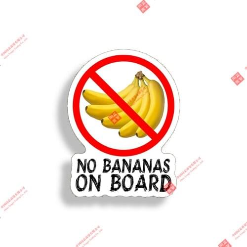 Creative No Banana on Board Sticker Fish Fishing Boat Car Window Bumper Silly Vinyl Decal Racing Motorcycle Helmet Stickers