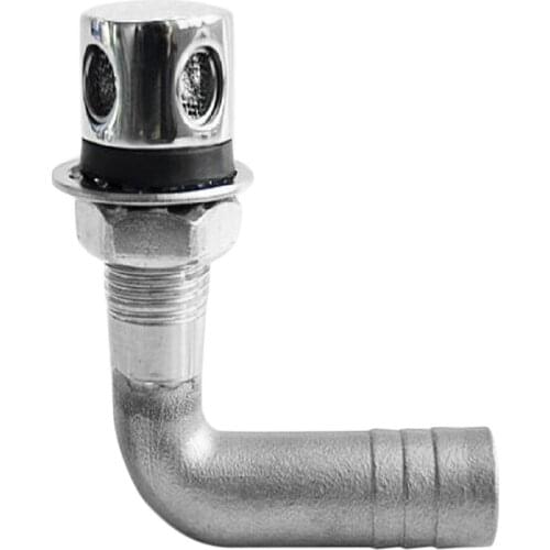 Marine Boat 90 Degree Fuel Gas Tank Vent Stainless Steel for 16mm Hose
