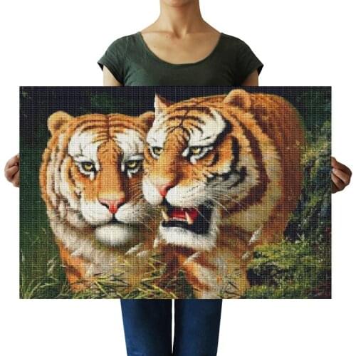 Tiger New Full Diamond Painting Cartoon Diamond Embroidery Diamond Mosaic Wall Christmas Decor Painting