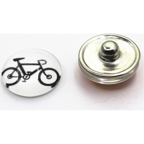 New arrive 20pcs Bicycle Snap Buttons Fit 18mm Glass Snap Bangle Bracelets Diy Snap Jewelry Buttons Charms Snap Necklace