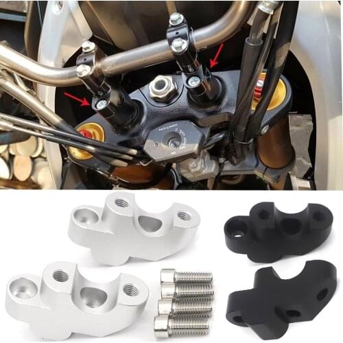 New VSTROM 2pcs 7/8 "22mm Motorcycle CNC Aluminum Handlebar Riser Clamp Mount Taper For Suzuki DL650 V-STROM DL 650 DL1000