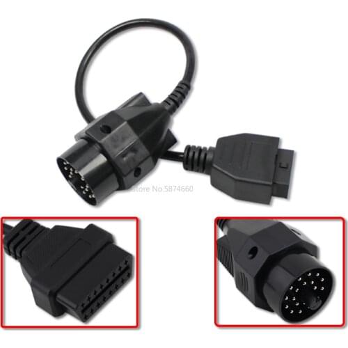 OBD II Adapter for BMW 20 pin to OBD2 16 PIN Female Connector e36 e39 X5 Z3 for BMW 20pin Newest Conversion Cable Detection Line
