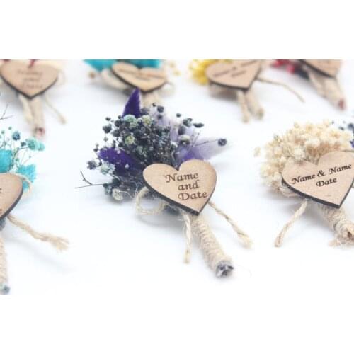Personalized Wedding Favors for Guests , Flower Favors Gift , Mini Dried Flower Bouquet , Bridesmaid Favor , Wedding Favor Magne