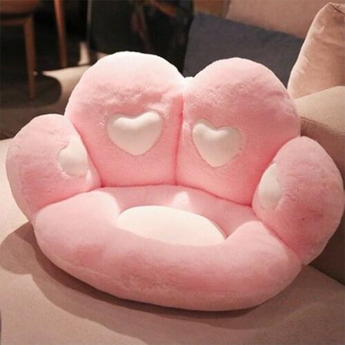 Kawaii Paw Pillow Animal Seat Cushion Stuffed Cat Paw Flower Pillow Plush Sofa Indoor Floor Home Chair Decor Children Gift