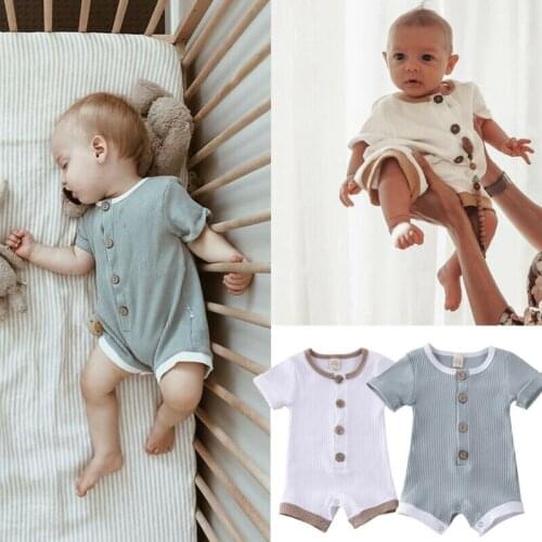 Pudcoco 2020 New Infant Baby Boy Girl Short Sleeve Romper Jumpsuit Outfit Clothes