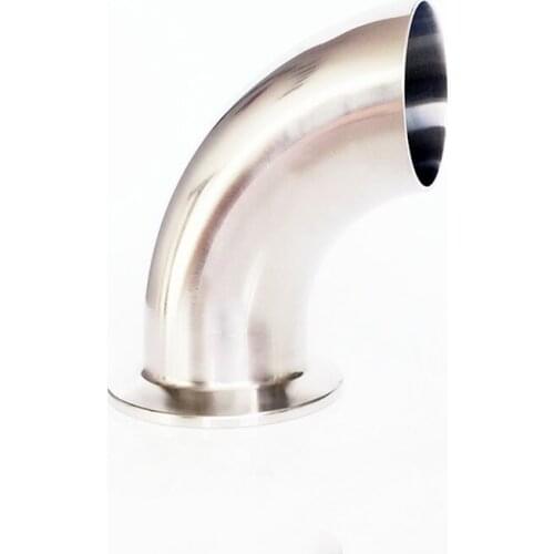 48mm OD 304 Stainless Steel Sanitary Ferrule 90 Degree Elbow Pipe Fitting For Home Brew Homebrew Fit 2" Tri Clamp