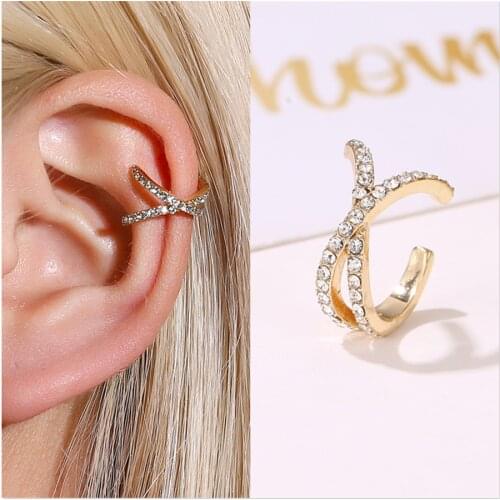1 Pcs Fashion Gold Color Ear Cuffs Leaf Clip Earrings For Women Punk No Piercing Fake Cartilage Earring Accessories Gift