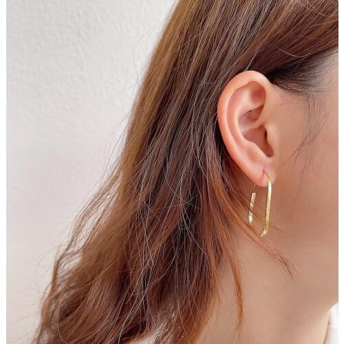 SHANICE Prevent Allergy 100% 925 Sterling Silver for Women Female Charm Trendy Jewelry Vintage Simple U Shaped Accessories Gifts