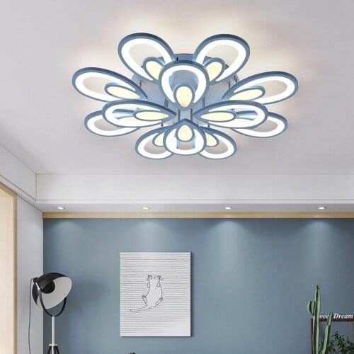 Nordic Color Flower Living Room LED Ceiling Lamp Bedroom Corridor Railway Creative Personality Modern Simple Lamps Lanterns
