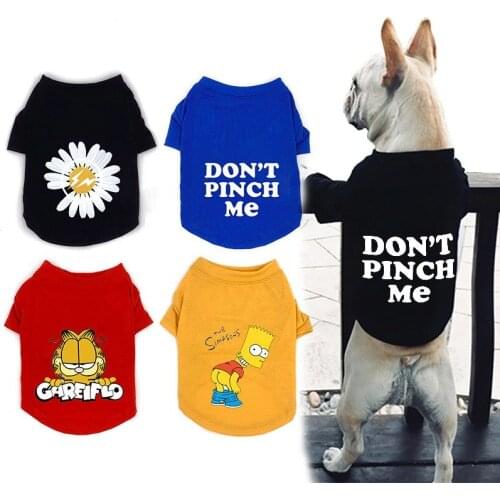 Pet Dog Clothes Cute Puppy Pet Costume Cartoon Dog Clothing for Small Dogs T-shirt Vest Kitty Doggie Outfit for Pets Clothing