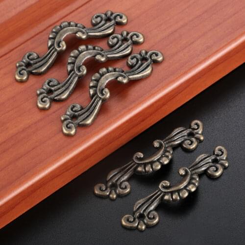 5pcs 40mm Vintage Wooden Box Pulls Handle Flower Drawer Cabinet Door Furniture Knobs Cupboard Kitchen Drawer Pulls with screws