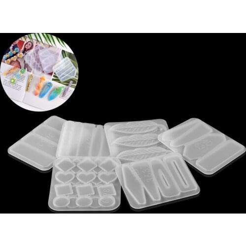 1pcs Hairpin Epoxy Resin Molds Silicone Girls Geometric Claw Hair Clips UV Resin Epoxy Molds For DIY Making Accessories Supplies