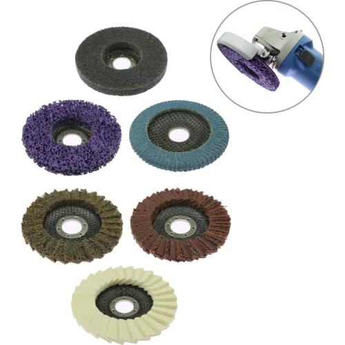 1 piece 115*13*22mm Angle Grinder Poly Strip Disc Rust Remover Paint Clean Abrasive Flap Wheel