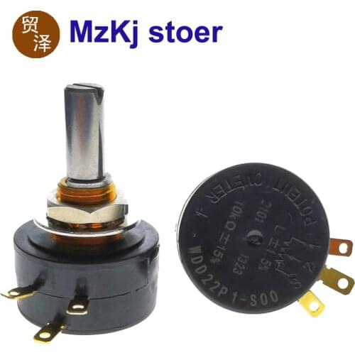 1PCS WDD22 HOT NEW Conductive pPastic Potentiometer WDD22P1 1K 2K 5K 10K 360 Degree Rotation Can Replace FCP22E