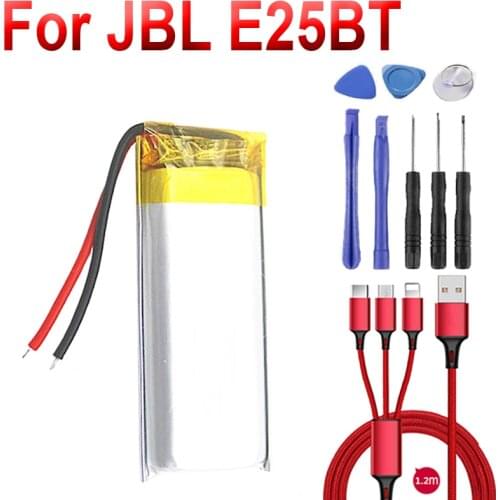 100% NEW Battery for JBL e25bt Headset Earphone New Li-po Polymer Rechargeable Accumulator Pack Replacement +USB cable+toolkit
