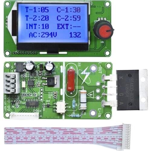 100A / 40A 12864 LCD Display Digital Double Pulse Encoder Spot Welder Welding Machine Transformer Controller Board Time Control