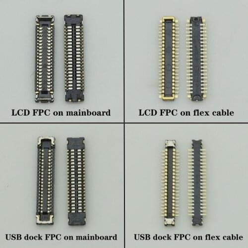 20pcs For Xiaomi Redmi note 7 note 8/ note 7 pro note 8 pro LCD display FPC Connector USB charging dock Port on mainboard/cable