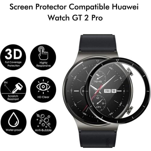 3PCS Tempered Glass For Huawei Watch GT 2 Pro Smartwatch Screen Protective Film Waterproof Anti-Scratch Glass 2.5D For GT2 Pro