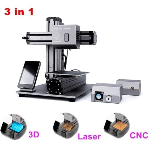 3 in 1 CNC Router Laser Engraver 3D Printer Machine For DIY Learning Leather Wood Carving