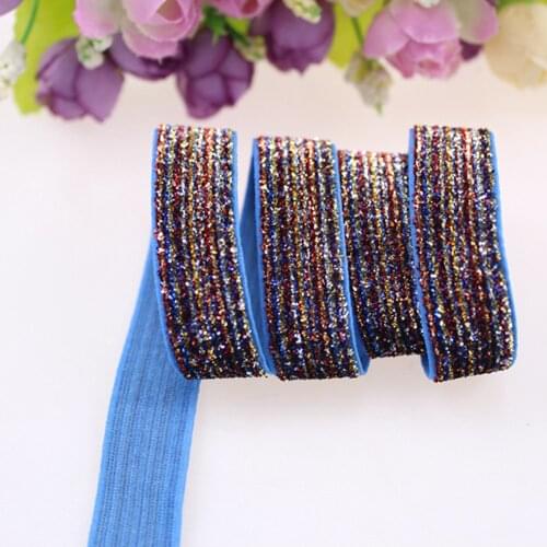 5/8" frosted glitter elastic B-123 for accessaries, 150yards/roll