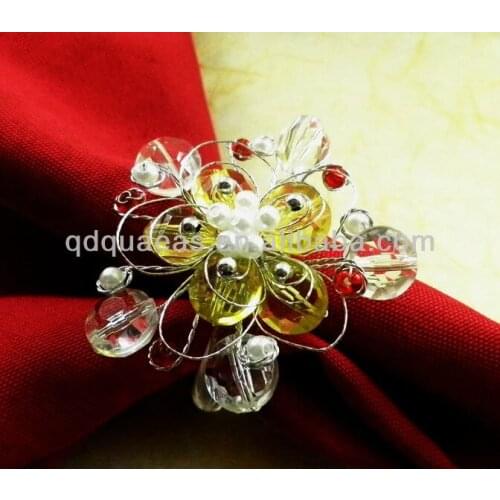 Beaded wedding napkin ring, napkin holder, decoration napkin ring holiday decoration napkin ring