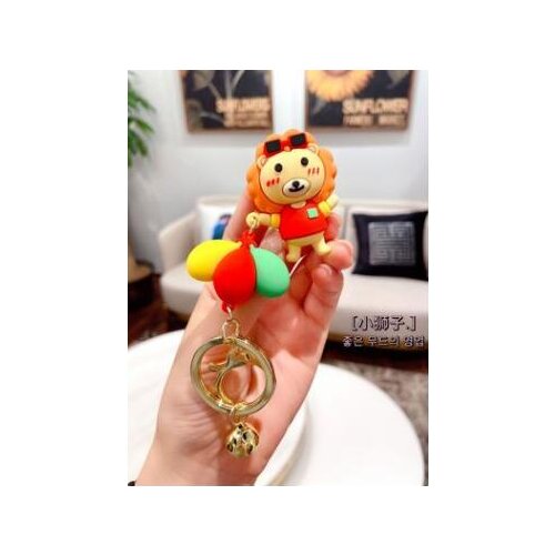 10pcs/lot creative style cartoon animal keychain unisex lovely balloon key ring