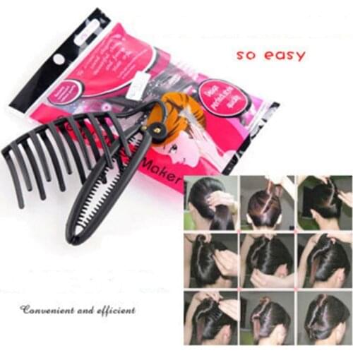 Black Hairstyle DIY Simple Fashion Bendable Hair Banquet Braided Headwear Hairpin Daily Comb Clip Tool For Women Gilrs