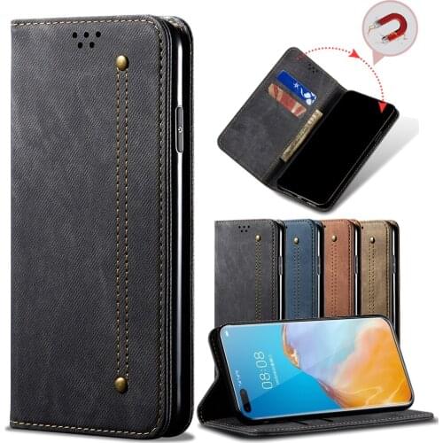 Business Retro Folding Flip Leather Case For Huawei P40 Pro P50 Card Slot Stand Magnetic Phone Cover for P30 Pro P30 Lite Bag