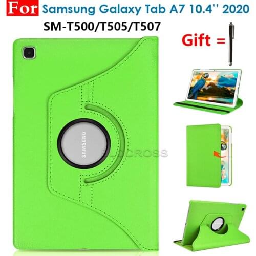 For Samsung Galaxy Tab A7 Lite 8.7 2021 Funda 360 Rotating Case Tab A7 10.4 2020 T500 T505 Tab A 10.1 T510 PU Leather Flip Stand