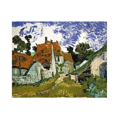 Town - Vincent Van gogh oil paintings on promotion,50*60cm wholesale handmade oil painting is welcomed