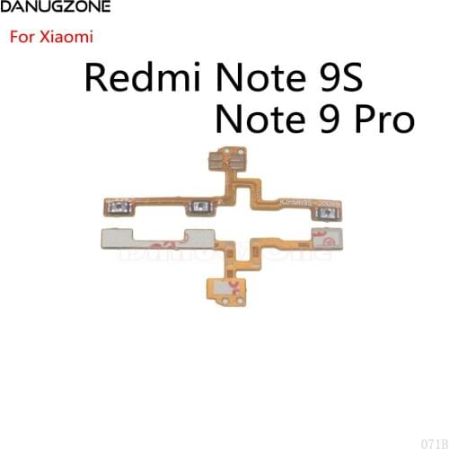 Power Button Switch Volume Button Mute On / Off Flex Cable For Xiaomi Redmi Note 9S / Note 9 Pro
