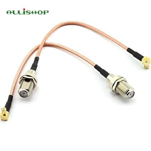 2 Pcs RF coaxial coax cable F female to MCX male right angle RG316 6'' Antenna Extender Cable Adapter Jumper for SDR