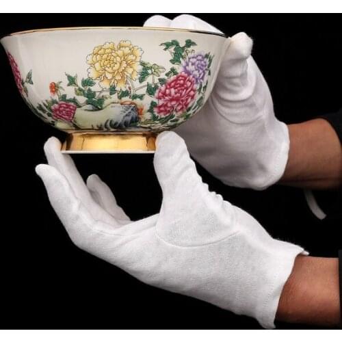 Qing Dynasty Qianlong Year Mark Famille Rose Peony Flower Pattern Bowl Antique Porcelain Collection