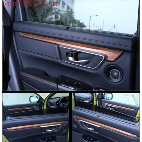 4pcs set For Honda CRV CR-V 2017 2018 car body styling cover detector stainless steel Inner door panel upper trim strip