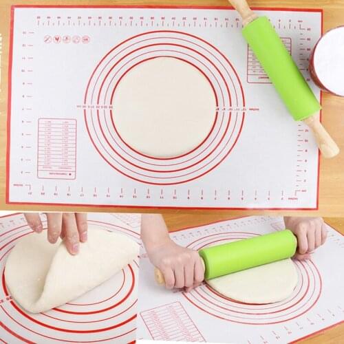Non-stick cookware for large kitchen 80*60cm Large Silicone Baking Mat Pastry Rolling Kneading Baking Pad Kitchen Mat Crepes