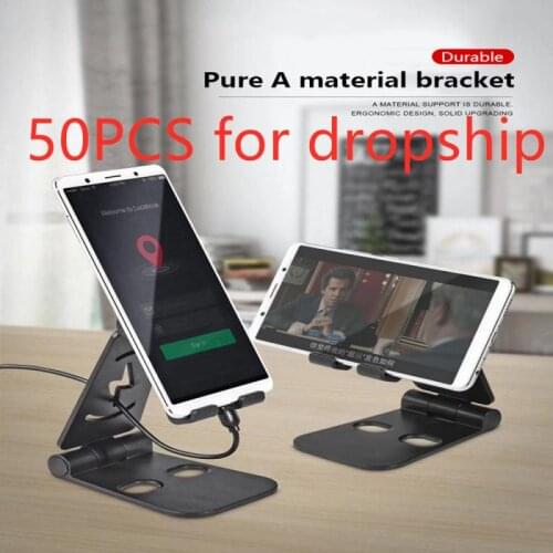 Dropship 50Pcs/pack Desk Stand Mobile Phone Holder Smartphone Stand Holder Universal Foldable Desktop Tablet Stand Save Space