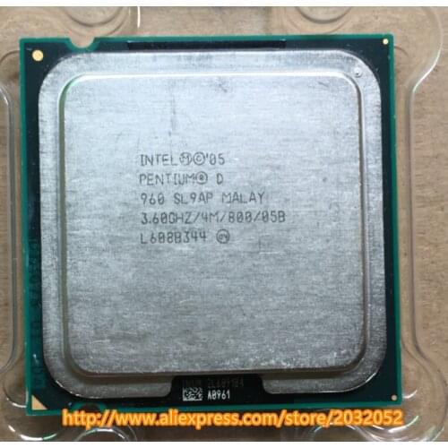 Original lntel PD 960 Desktop cpu for Pentium D 960 4M Cache 3.60 GHz 800 MHz LGA 775 (working 100% Free Shipping)