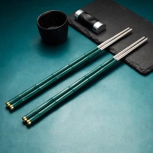 304 stainless steel alloy chopsticks household non-slip chopsticks Chinese style rising gift