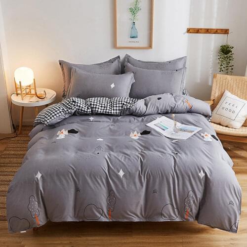 Parure De Lit 2 Personnes Luxury Floral Printed Duvet Cover Simple King Size Bedding Set Comforter Bed Linen Single Queen Covers