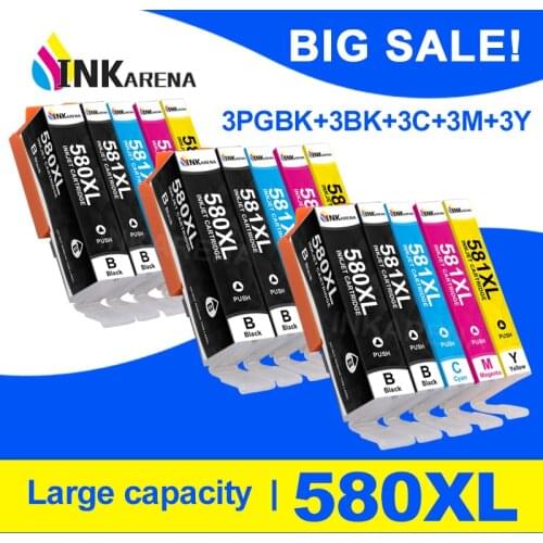 PGI-580 CLI-581 Printer Ink Cartridge For Canon PIXMA TS705 TR7550 TR8550 TS6150 TS8150 TS9150 TS9155 Refilled PGI580 CLI581