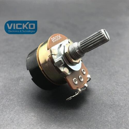 [YK] K1382S dimming potentiometer single B500K with switch shaft length 20MM adjustable resistance switch